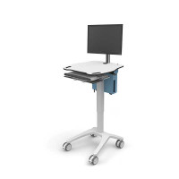 MDLS medical computer trolley with keyboard holder and CPU box