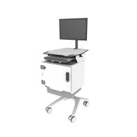 MDLS SC4T computer trolley with keyboard tray and 4 drawers