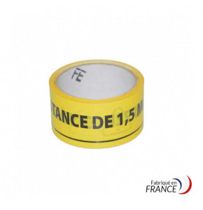 Safety tape of 33 meters " distance 1.5 meters " yellow and black