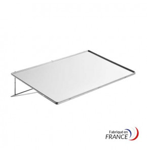 Single stainless steel shelf with solid base - 60x39 cm